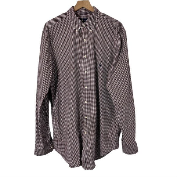 Polo Ralph Lauren Other - RALPH LAUREN CLASSIC FIT RED BLUE WHITE MEN COTTON LONG SLEEVE BUTTON DOWN LT